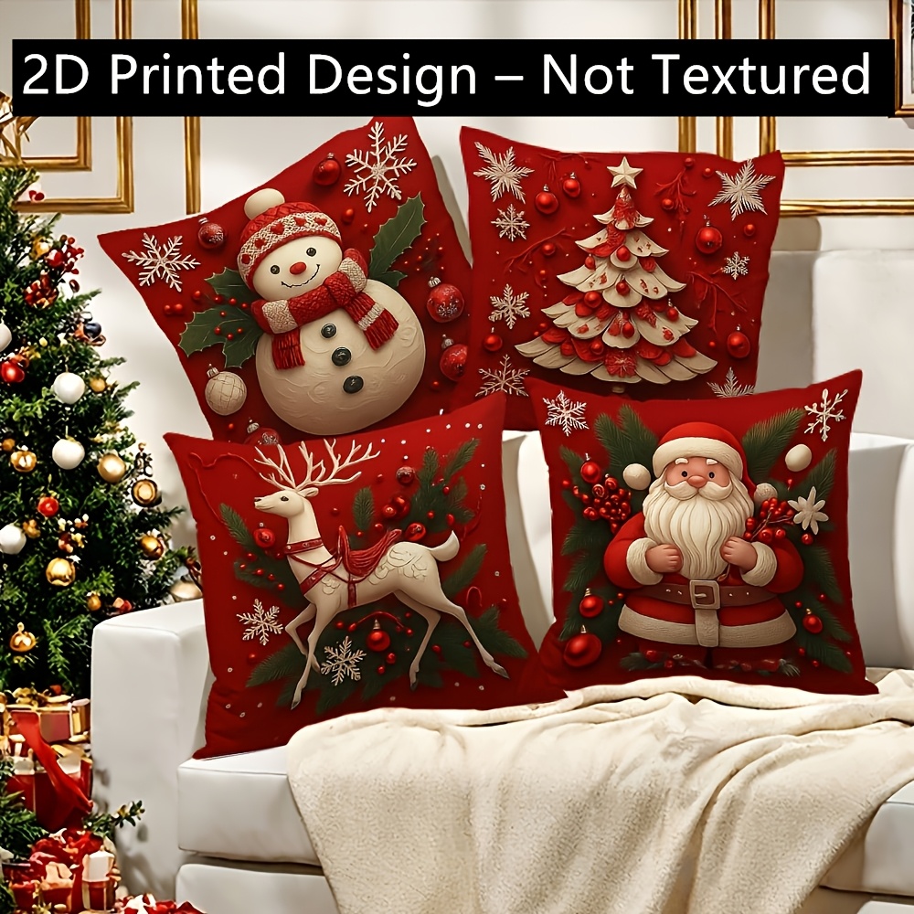2 buah sarung bantal Natal ber - Pillow Insert 18X18 ulasan dan harga